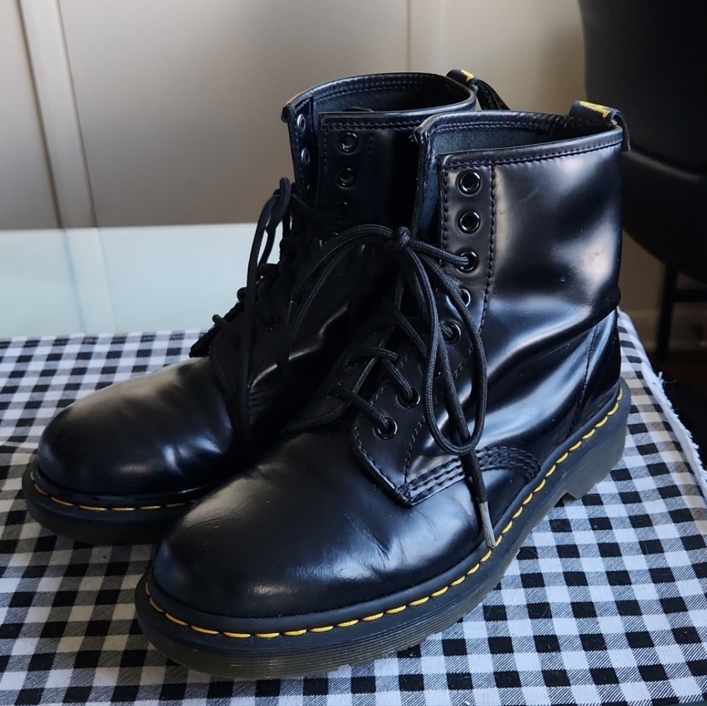 Black Leather Men's Boots